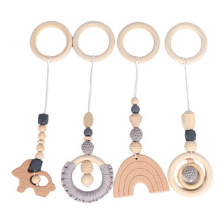 Set 4 Đồ Chơi Gỗ Treo Xe Đẩy Em Bé