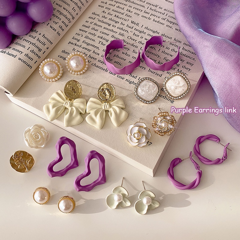 Bông Tai Hình Hoa Đính Ngọc Trai Thời Trang Mùa Hè Phong Cách Hàn Quốc Cho Nữ