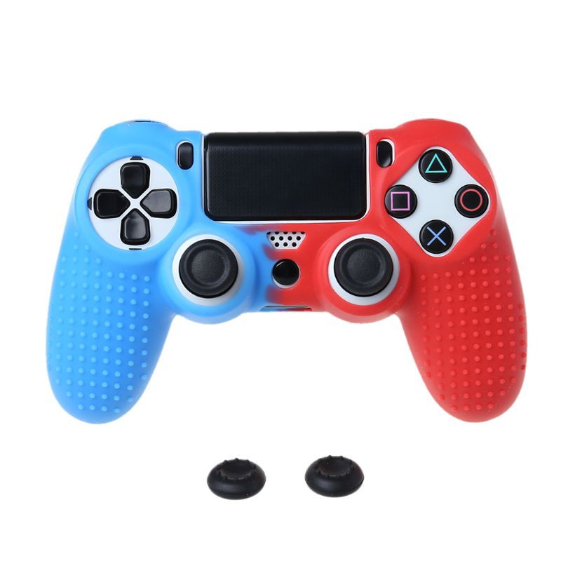 1 Set Vỏ Bảo Vệ Nút Bấm Bằng Silicone Họa Tiết Chấm Bi Cho Sony Ps4