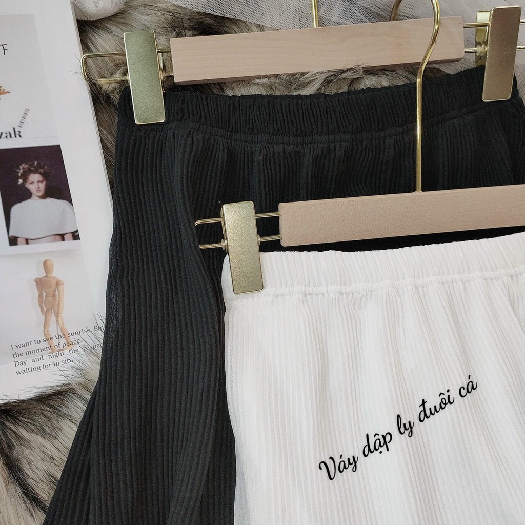 [Mã FASHIONT4WA2 giảm 10K đơn 50K] Chân váy midi dập ly dáng dài 2 lớp - vải voan | BigBuy360 - bigbuy360.vn