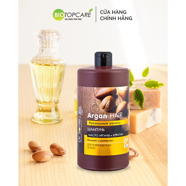 Dầu gội phục hồi tóc hư tổn Dr. Sante Argan Hair 1000ml - BioTopcare Official