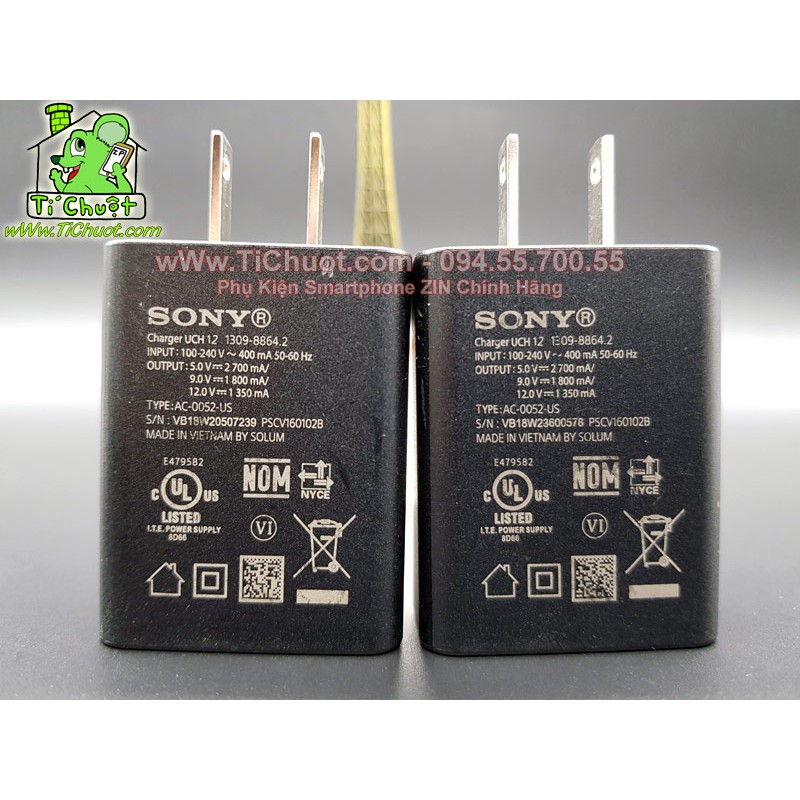 [ZIN Chính Hãng] Củ Sạc Nhanh Sony UCH12 ZIN (có Pump Express 2.0 &amp; QC 3.0)