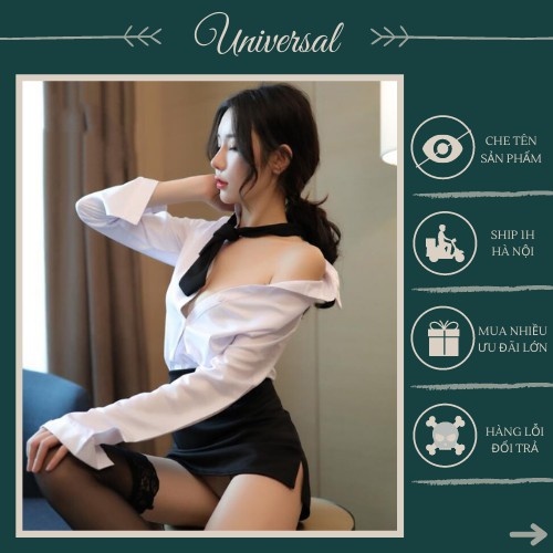 Đồ Cosplay Cô Thư Kí Sexy Của Sếp - Set Váy Ngủ Thư Kí Siêu Gợi Cảm UNIVERSALXXX - DCP33