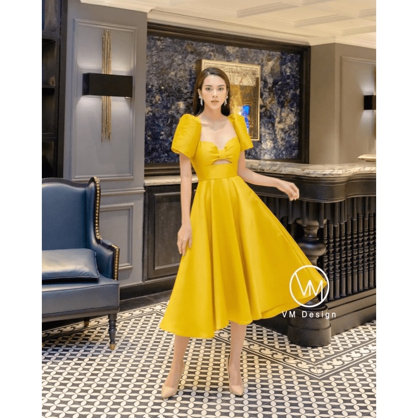 free ship đầm xòe nữ thiết kế tafa dự tiệc sang chảnh cực hot pu hhp fashion