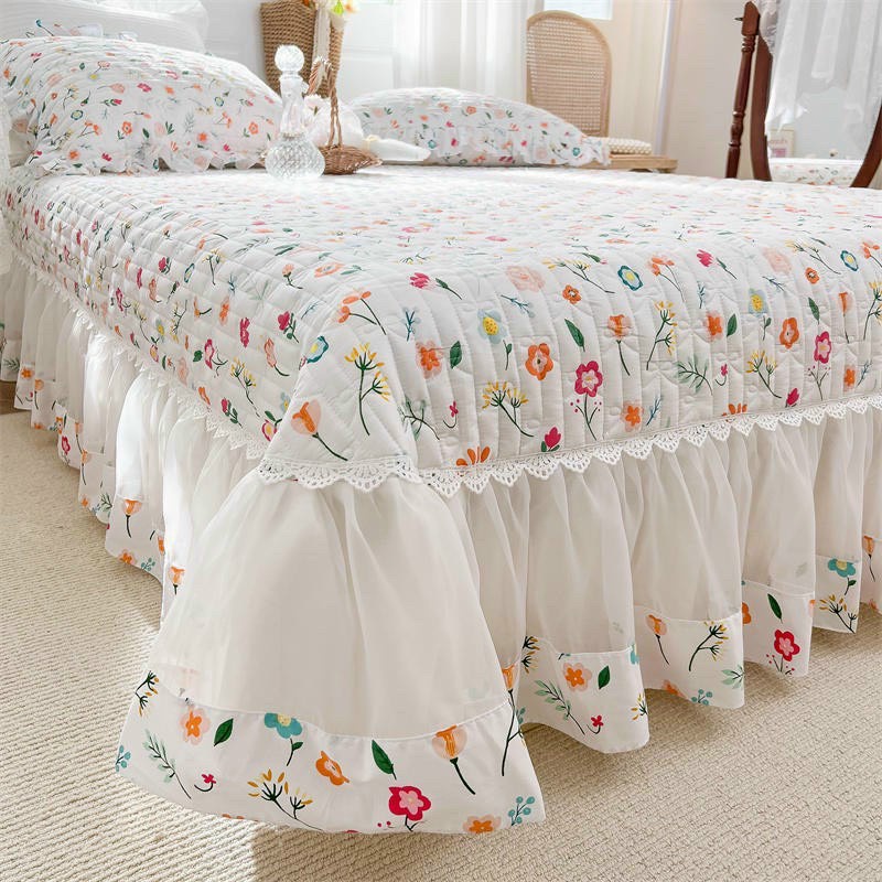 Ga gối phủ ren 100% cotton Hàn Quốc  cao cấp chất liệu mềm mại, thoáng mát, bền đẹp, có thể sử dụng cả 4 mùa sẵn hàng