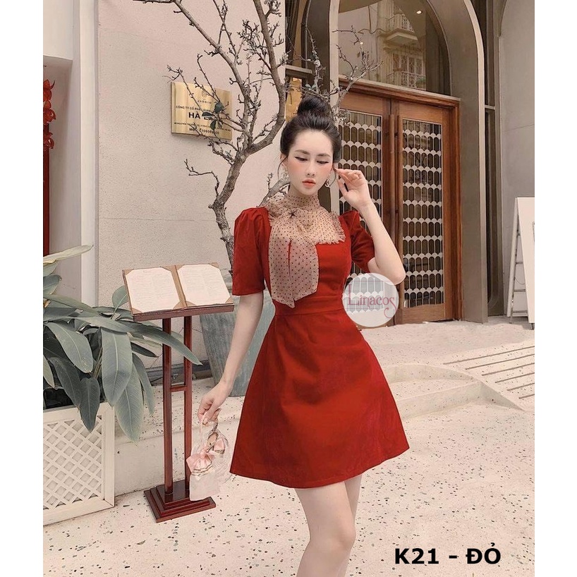 Váy Đầm Nhung tôn dáng K21