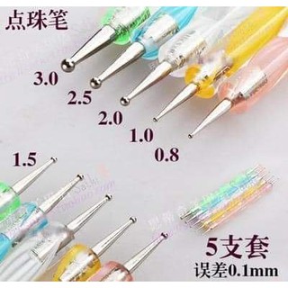Set bút, cọ chấm bi vẽ móng