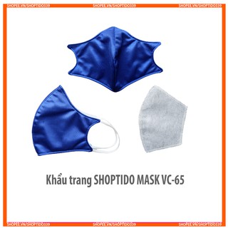 Khẩu trang có lớp than hoạt tính SHOPTIDO MASK VC-65 4 lớp chống bụi bẩn vi khuẩn