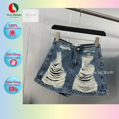 Quần váy jeans COTTON rách hót hàng VNXK siêu xinh