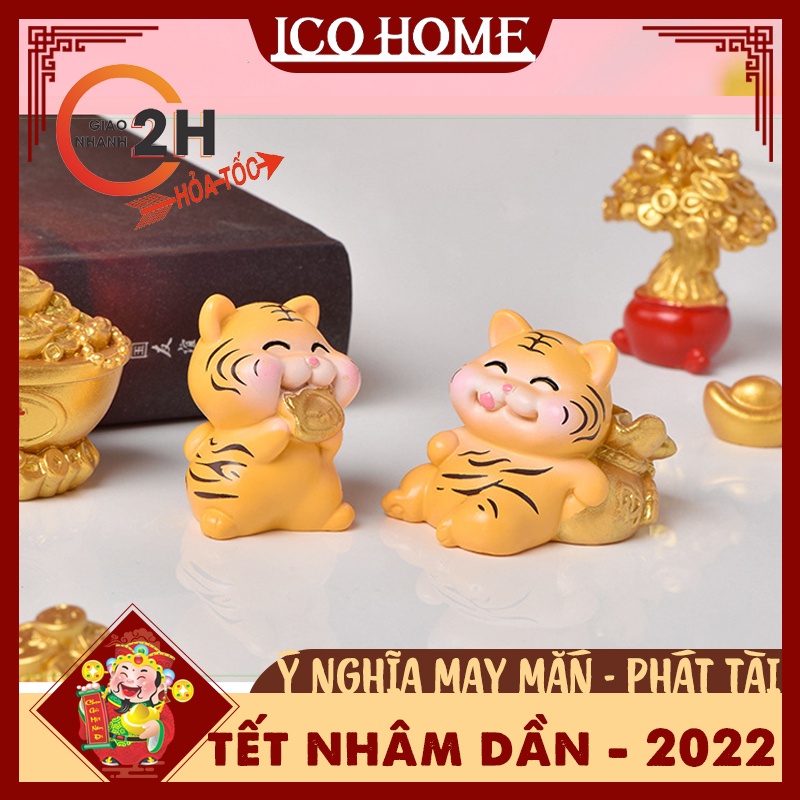 Tượng hổ vàng trang trí Tết Nhâm Dần 2022 mang ý nghĩa tài lộc may mắn - ICO HOME