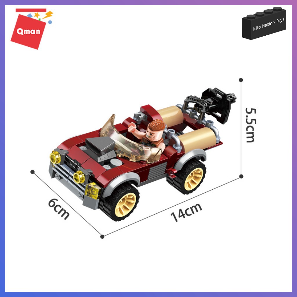 Bộ Lắp Ghép Đồ Chơi Lego Qman 648 Mảnh Ghép Máy Bay Trực Thăng Quân Sự Phi Cơ Xạ Thủ 3208 Cho Trẻ Từ 6 Tuổi