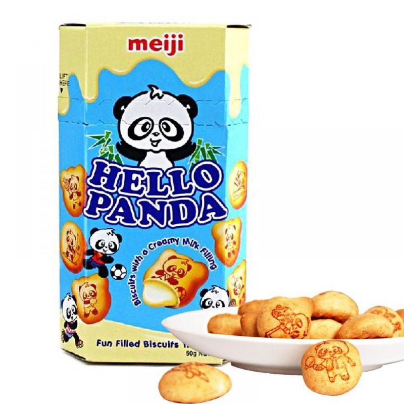 [Hộp 50g] Bánh Gấu Hello Panda Nhân Kem Meiji Nhật Bản