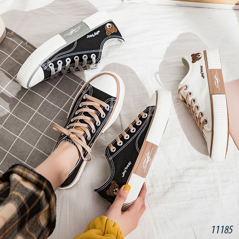 Giày bata nữ chất liệu canvas cá tính 11185