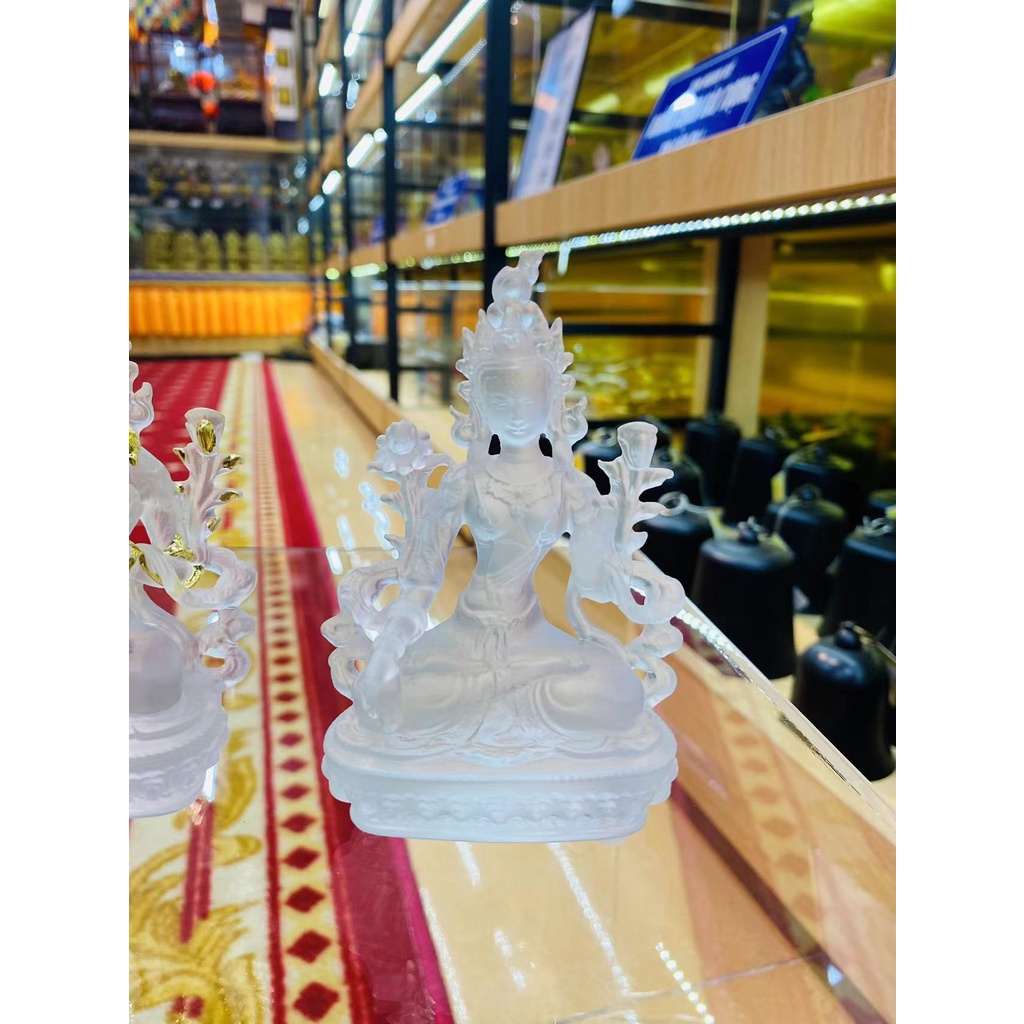 [PHÁP BẢO MINH CHÂU] Tượng Tara Trắng lưu ly