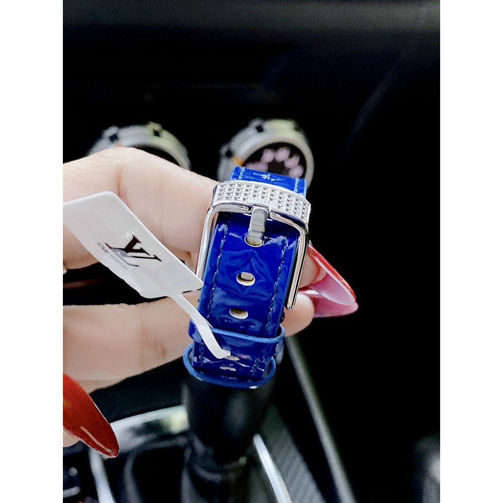 Đồng hồ nữ chính hãng, đồng hồ đeo tay LV full box siêu phẩm dành cho phái đẹp, mặt đính kim cương nhân tạo cực sang