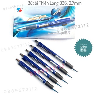 20cái Bút bi bấm Thiên Long 036  nét 0.7mm (hàng chính hãng)
