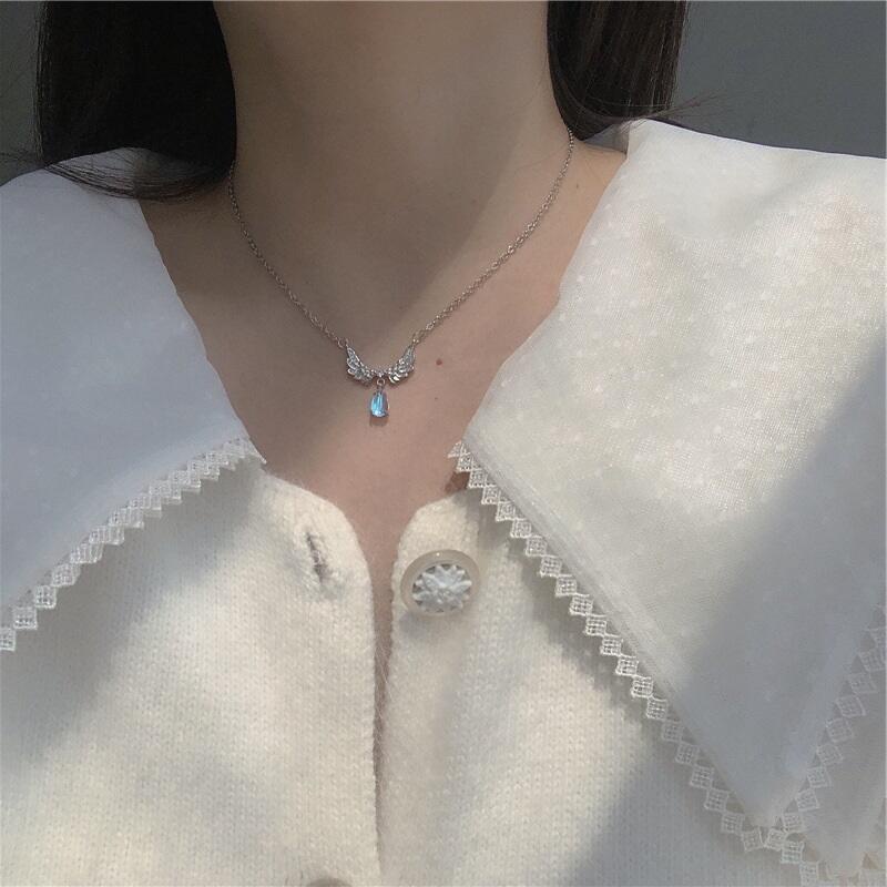 Vòng cổ DODDER mặt hình đôi cánh thiên thần đính đá sang trọng