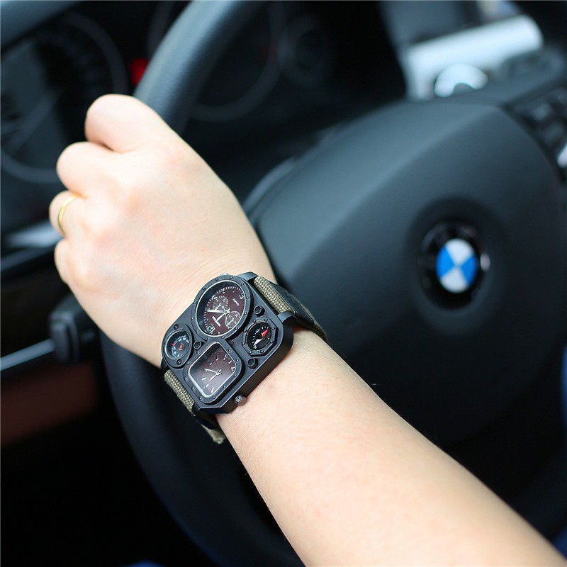 Đồng Hồ Nam Shiweibao Thủy Quân Lục Chiến 2 Đồng hồ 2 Múi Giờ -1 La Bàn - 1 Nhiệt Kế | BigBuy360 - bigbuy360.vn