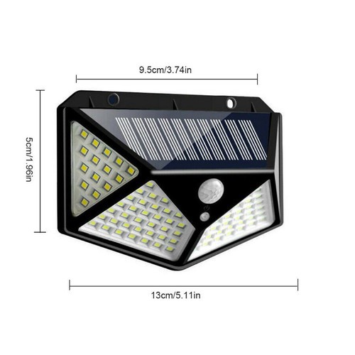 Đèn Năng Lượng Mặt Trời Cảm Biến 100 Bóng Led Siêu Sáng