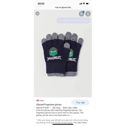 Găng tay bé trai bé gái