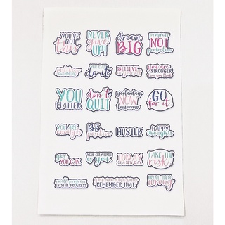 [Nhãn dán] ⚡ Sticker trang trí chữ motivation