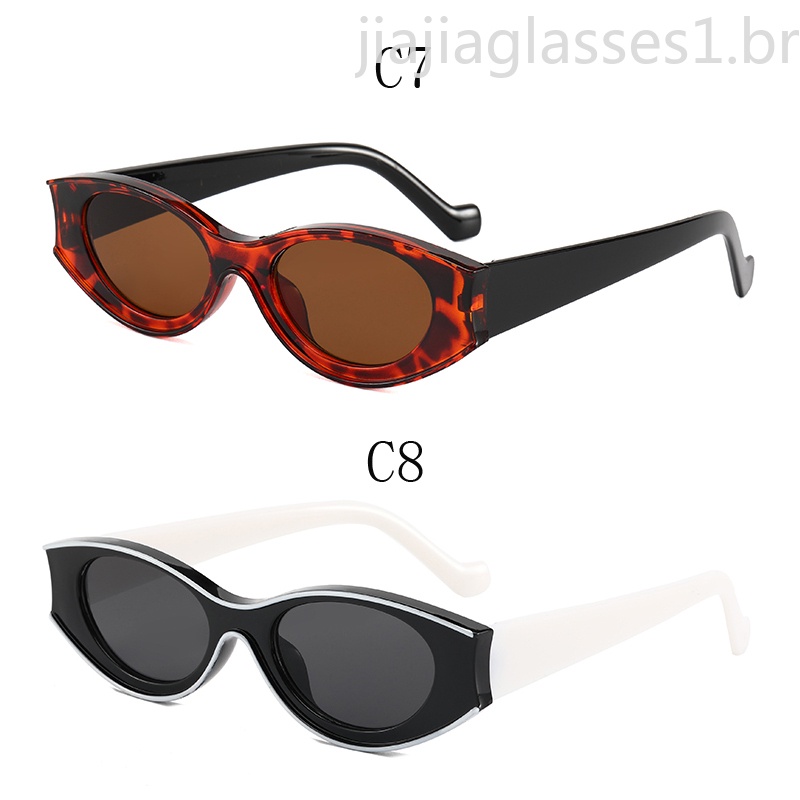 Kính mát hình bầu dục thời trang Âu Mỹ cá tính phong cách retro cho nữ