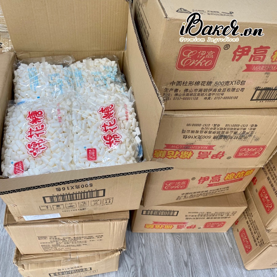 [RẺ VÔ ĐỊCH] Kẹo marshmallow Erko trắng làm nougat, dễ tan
