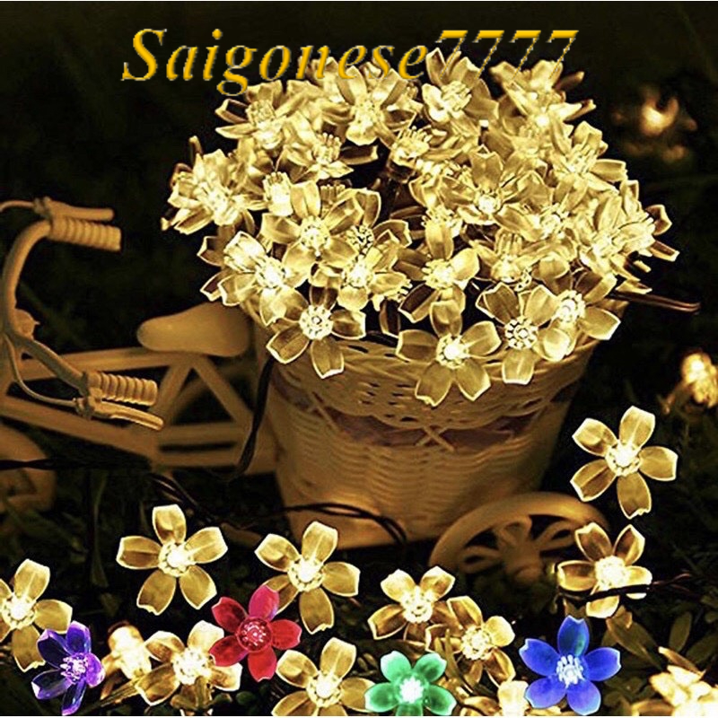 Đèn Led Cắm Điện Hoa Mai 3 Mét 18 Đèn Led Nhiều Màu Chớp Nháy Quấn Cây Mai Trang Trí Tết Giá Rẻ