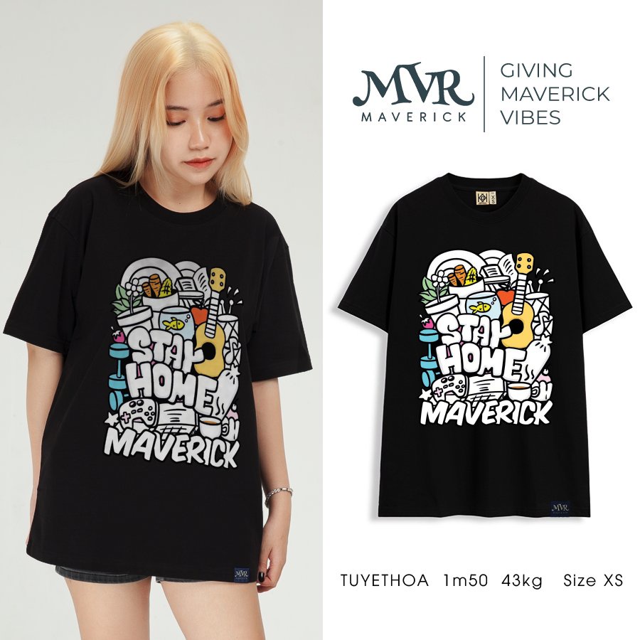 Áo phông thun Stay Home Phông Cotton 100% phom rộng unisex icon dễ thương ở nhà MVR size rộng tee Mỹ BB4109