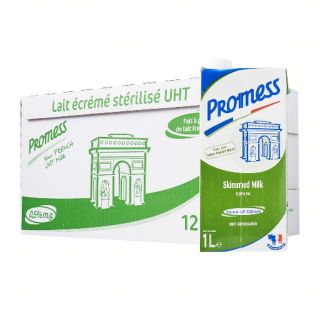 SỮA TƯƠI PROMESS KHÔNG BÉO 1L [ DATE T02/2022] THÙNG 12 HỘP