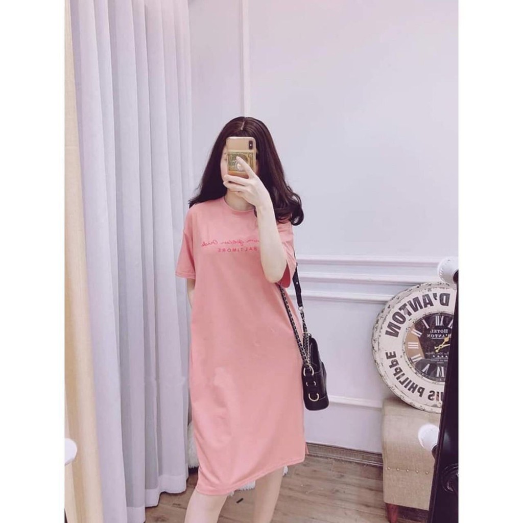 Váy Suông Dáng Dài Họa Tiết Chữ Ký Ladiel Form To Hàng VNXK | BigBuy360 - bigbuy360.vn