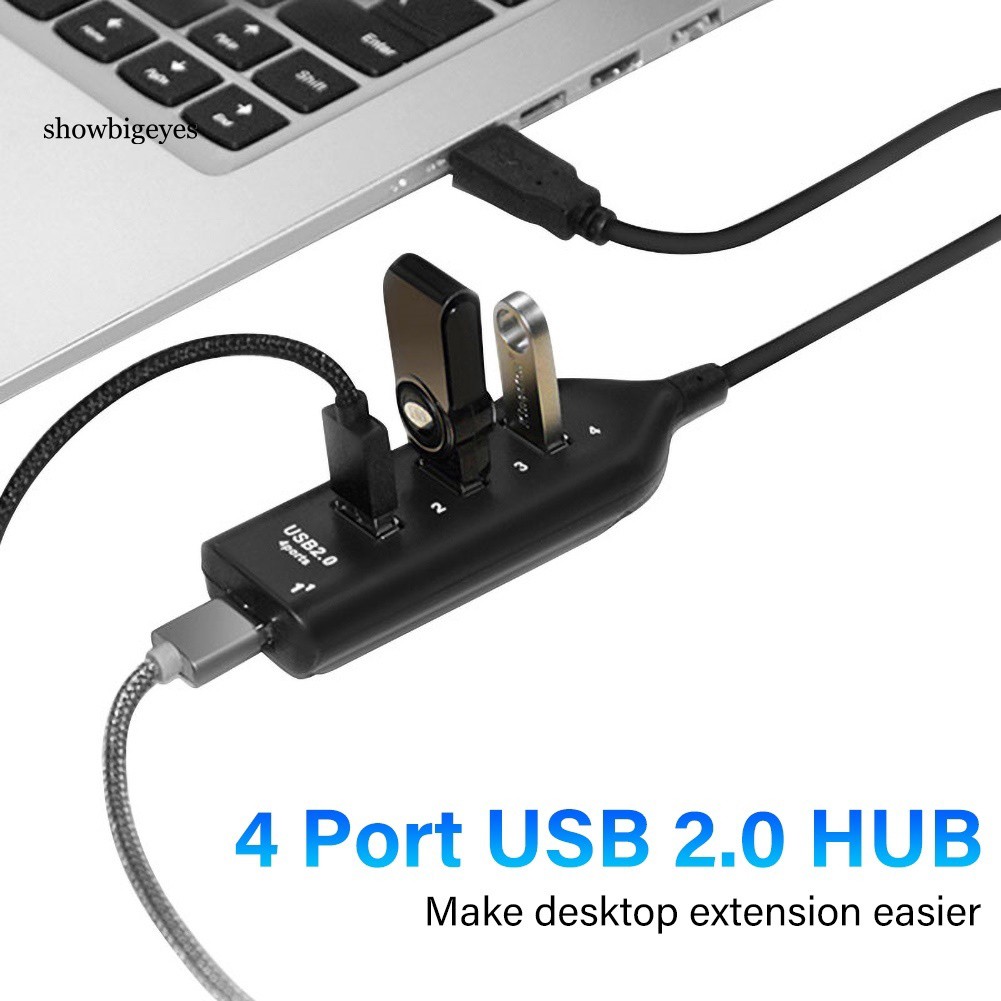 Bộ Chia 4 Cổng USB 2.0 Tốc Độ Cao Cho PC Laptop