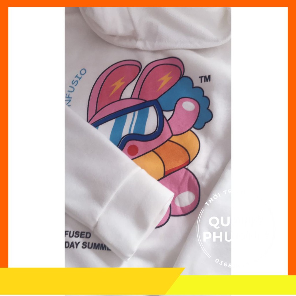 Áo Khoác Nỉ, Áo Hoodie In Hình Thỏ Bơi Form Rộng | Quango | BigBuy360 - bigbuy360.vn
