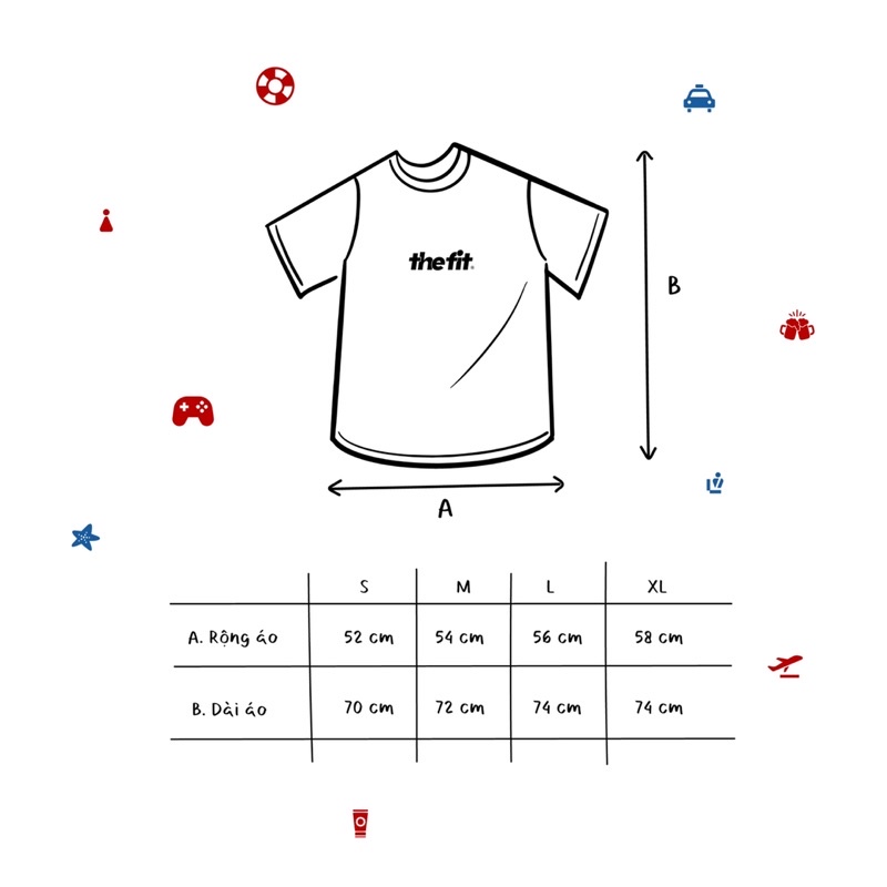 Áo thun UNISEX localbrand THE FIT GAME TEE BLACK, áo localbrand chính hãng thêu,in,in decal kết hợp, 100% cotton