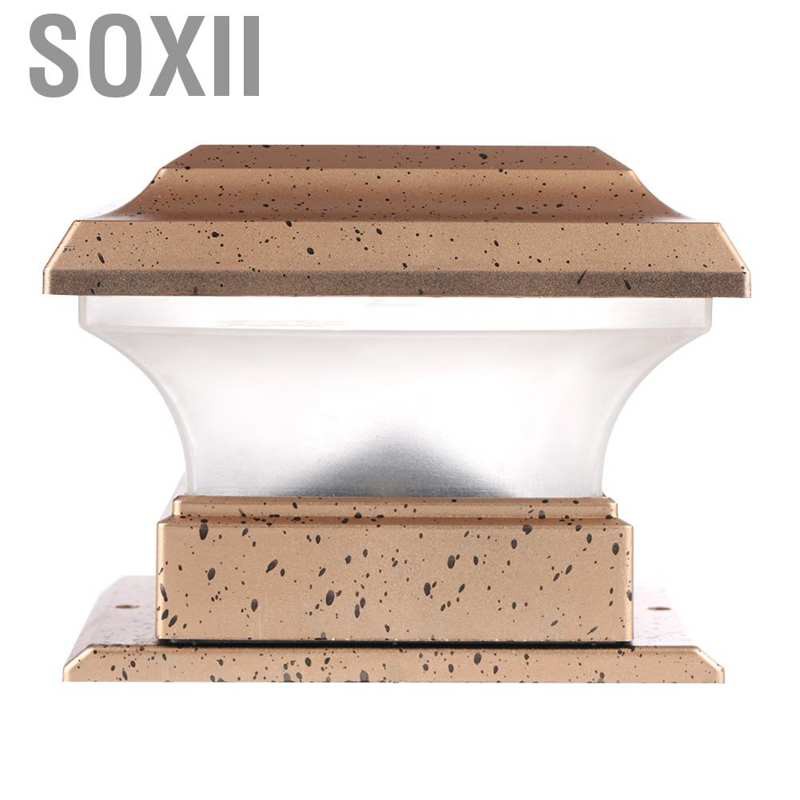 Soxii Solar Power Fence Post Lights Waterproof Outdoor Garden Landscape Yard Lamp