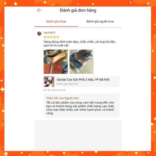 Sandal Cao Gót Phối 2 Màu 7P hót hít