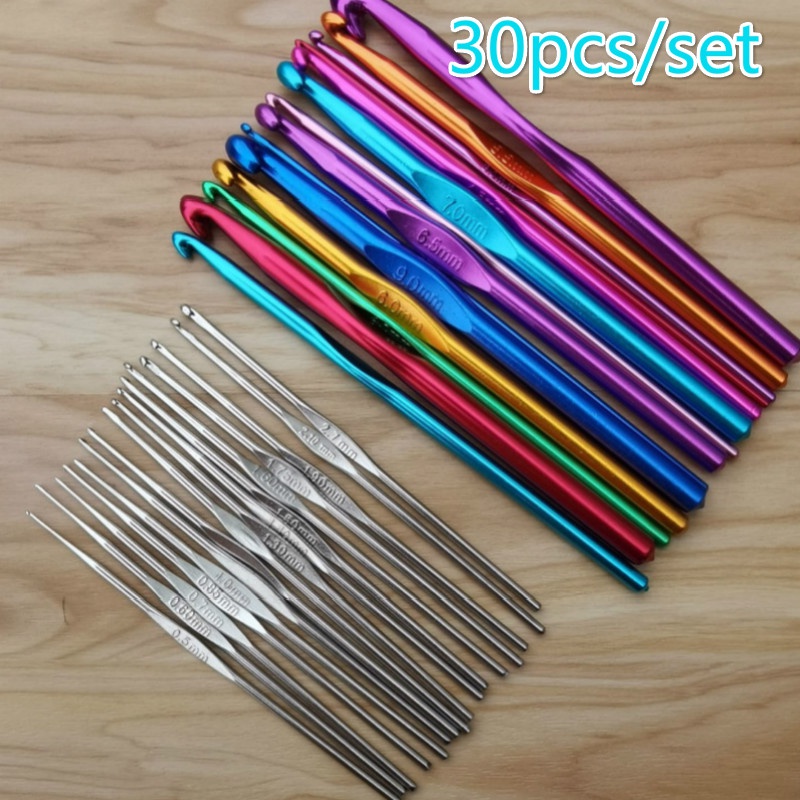 Set 30 Kim Đan Móc Len Bằng Nhôm