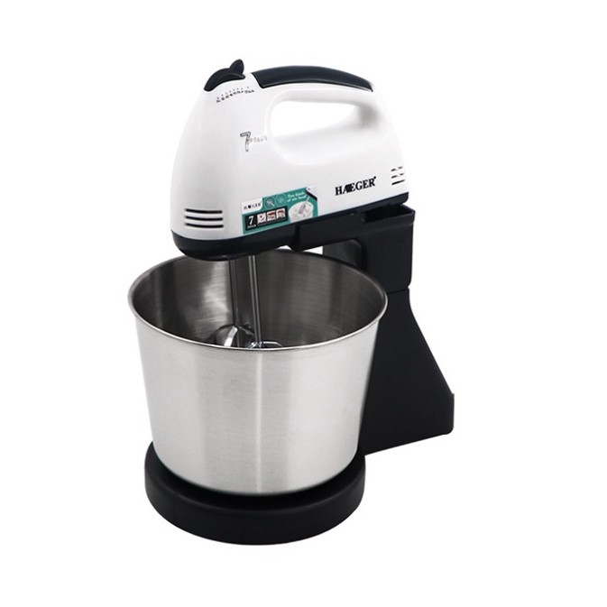 Máy Đánh Trứng, Nhào Bột Để Bàn HAEGER 250W Chậu trộn 2L