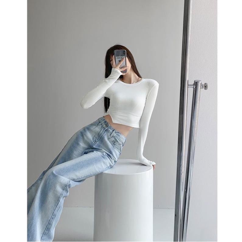 NEW ARRIVALS FREESHIP- QUẦN JEAN DÁNG RỘNG OMBRE LƯNG CAO CÁ TÍNH