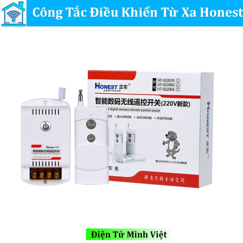 Công tắc điều khiển từ xa công suất lớn Honest HT-9220 dùng bật tắt máy bơm nước, điều khiển máy bơm nước từ xa