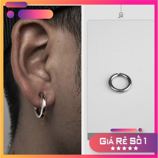 Khuyên tai không bấm_Khuyên tròn trơn Bạc