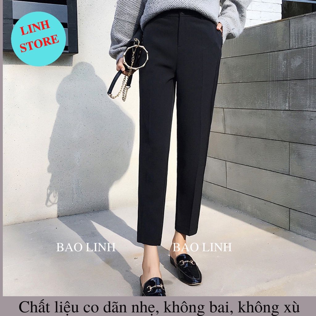 Quần Bigsize Nữ Linh Store Dáng Baggy Nữ Công Sở Cạp Chun Lưng Cao Chất Liệu Tuyết Mưa Vitex Mặc Đi Làm Đi Học M889