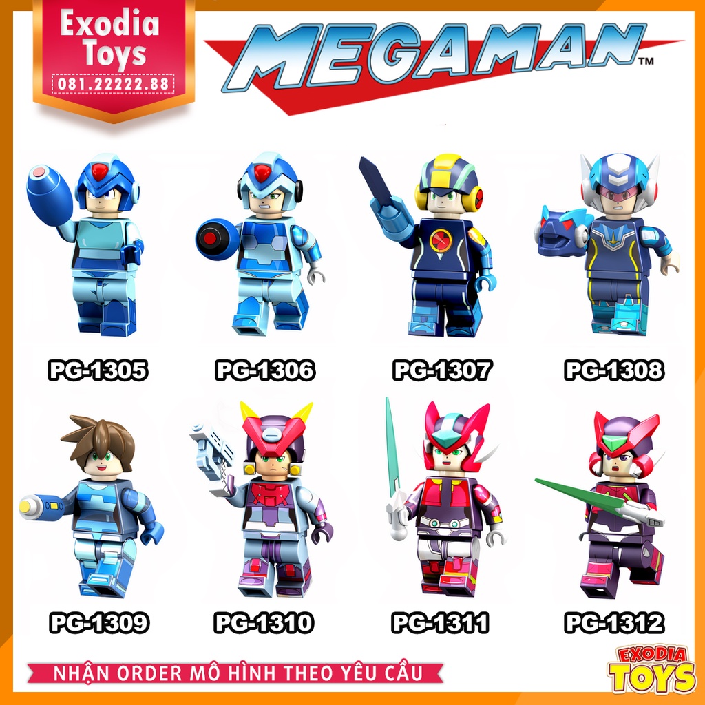 Xếp hình Minifigure Nhân vật trò chơi Rockman (Mega Man) - Đồ Chơi Lắp Ghép Sáng Tạo - POGO PG8137