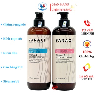 Cặp gội xả faraci 750 ml mẫu mới nhất dầu gội xả siêu phục hồi faraci chống rụng tóc