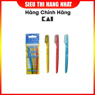 Set 3 dao cạo lông mày cán ngắn KAI