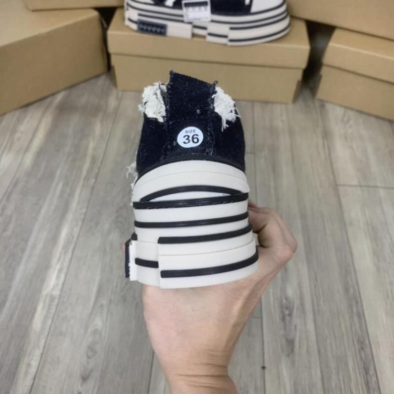 Giày Sneaker Xvessel style rách đế gỗ nam nữ full box bill