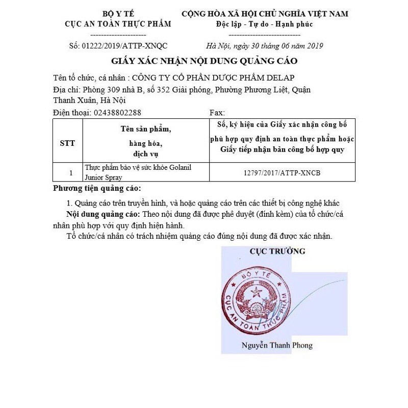 Xịt họng GOLANIL FITOBIMBI /có tem tích điểm tặng quà | Thế Giới Skin Care