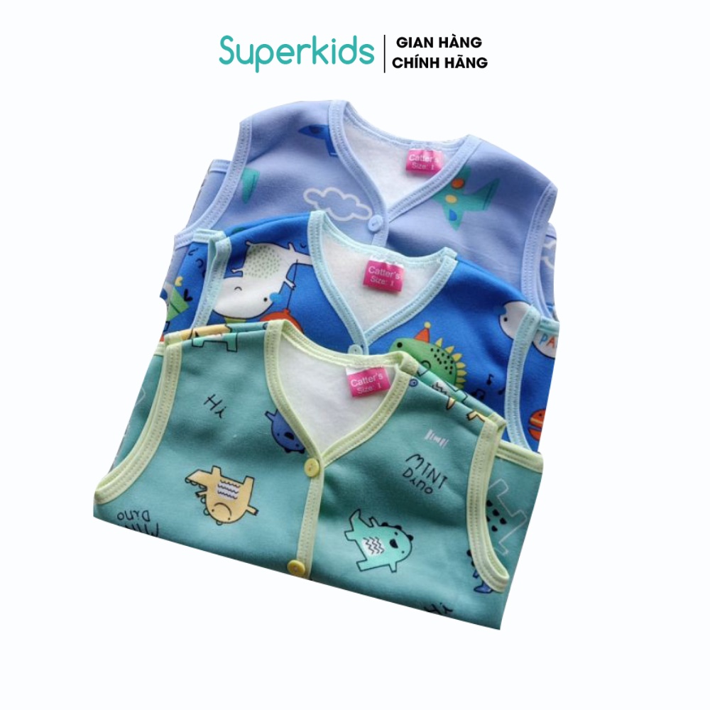 Combo 03 áo gile nỉ bông cho bé 5-15kg QATE516