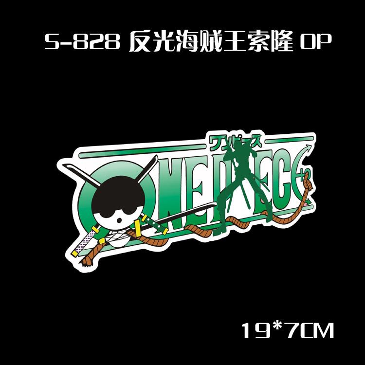 Miếng Dán Trang Trí Cửa Sổ Xe Hơi / Xe Máy Hình One Piece Luffy Zoro Vui Nhộn Chống Thấm Nước