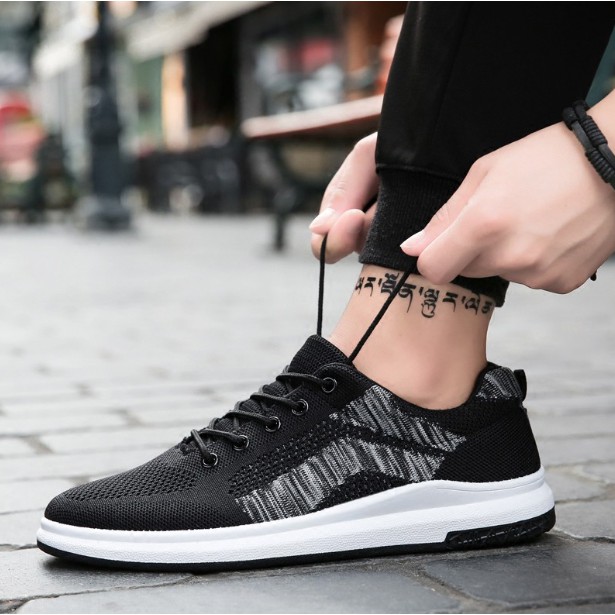 Giày thể thao sneaker nam D58, phong cách trẻ trung năng động, đế cao su non đi cực êm